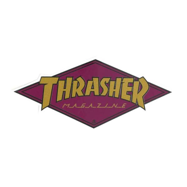 THRASHER STICKER �X���b�V���[ �X�e�b�J�[ DIAMOND LOGO 330 WINE�iUS���j �X�P�[�g�{�[�h �X�P�{�[