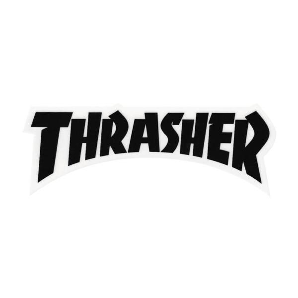 THRASHER STICKER スラッシャー ステッカー DIE CUT LOGO BLACK（US企画） スケートボード スケボー