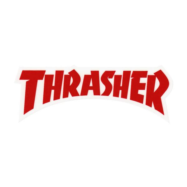 THRASHER STICKER スラッシャー ステッカー DIE CUT LOGO RED（US企画） スケートボード スケボー