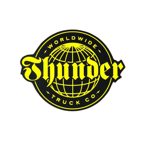 THUNDER STICKER サンダー ステッカー WORLD WIDE BLACK/YELLOW