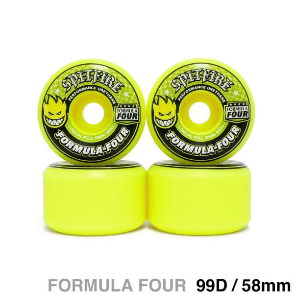 Spitfire Formula Four スケートボードウィール 58mm SPITFIRE WHEEL スピットファイヤー ウィール FORMULA FOUR (F4