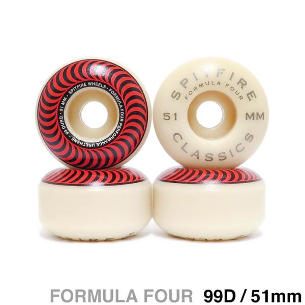 SPITFIRE WHEEL スピットファイヤー ウィール FORMULA FOUR（F4）99D CLASSIC 51mm スケートボード スケボー