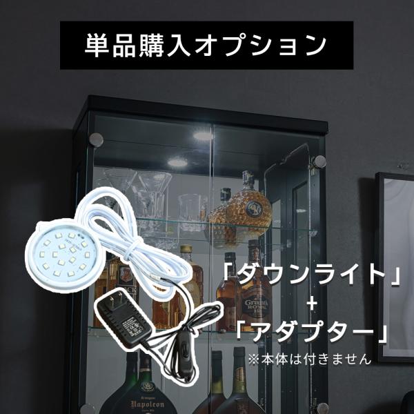 コレクションケース 用 ダウンライト【単品購入オプション】 ■セット内容・1個セット：LEDダウンライト1個 + アダプター1個・2個セット：LEDダウンライト2個 + アダプター1個■配送について・ 基本送料無料※玄関お渡し商品※ 離島は...