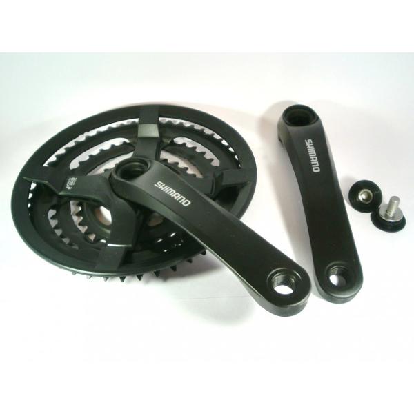 SHIMANO(シマノ) クランクセット FC-TY501 48X38X28T 8/7/6S チェーンガード付 170mm ブラック　　　856