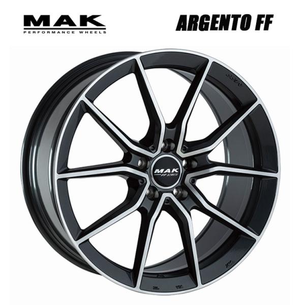 送料無料 阿部商会 ABE SHOKAI MAK ARGENTO FF 9J-19 +52 5H-112 (19インチ) 5H112 9J+52【2本セット 新