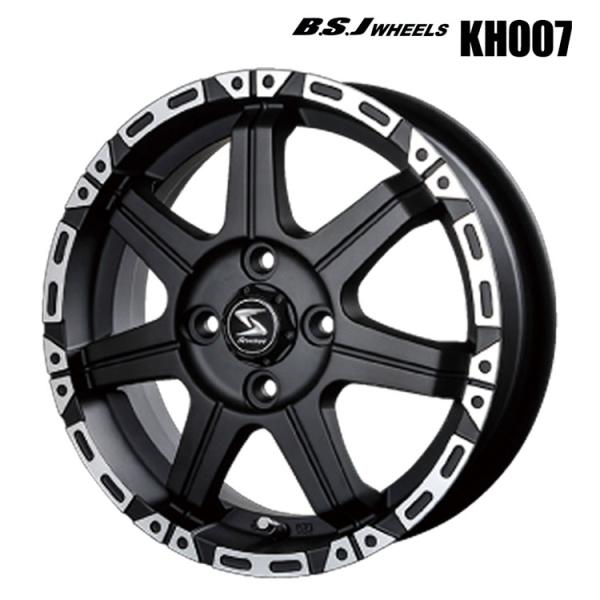 15インチ 4H100 4.5J 4.5J+43 4穴 ホイール 【2本セット 新品】 B.S.J 