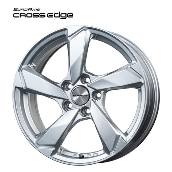 18インチ 5H108 7.5J 7.5J+49 5穴 ホイール 【1本単品 新品】 シルバー CROSS Edge 送料無料 ユーロアクシス