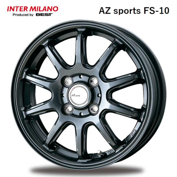 美品‼️AZsports 12×3.5 +45 4-100 INTER MILANO（インターミラノ） 送料無料 INTER MILANO AZ sports FS