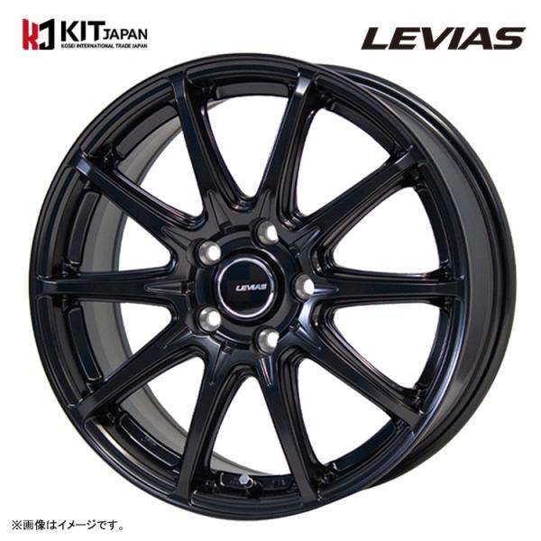 16インチ 5H100 6J 6J+40 5穴 ホイール 【1本単品 新品】 サテンブラック LEVIAS 送料無料 ケイアイティジャパン