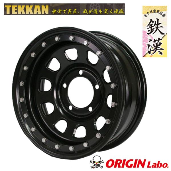 16インチ 5H139.7 6J 6J-20 5穴 ホイール 【1本単品 新品】 ブラック TEKKANN 送料無料 オリジン ラボ