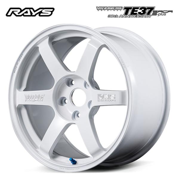 17インチ 4H100 7.5J 7.5J+38 4穴 ホイール 【1本単品 新品】 ホワイト TE37 SAGA S-plus 30th MASHINING 