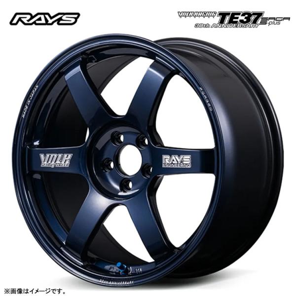 18インチ 5H120 9.5J 9.5J+20 5穴 ホイール 【1本単品 新品】 マグブルー TE37 SAGA S-plus 30TH MAG Blue 