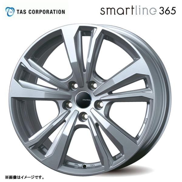 19インチ 5H112 8.5J 8.5J+32 5穴 ホイール 【1本単品 新品】 シルバー smartline 365 ティー・エー・エス