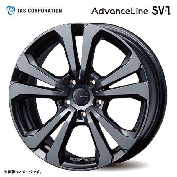 17インチ 5H110 7J 7J+40 5穴 ホイール 【1本単品 新品】 ガンメタリック AdvanceLine SV-1 ティー・エー・エス