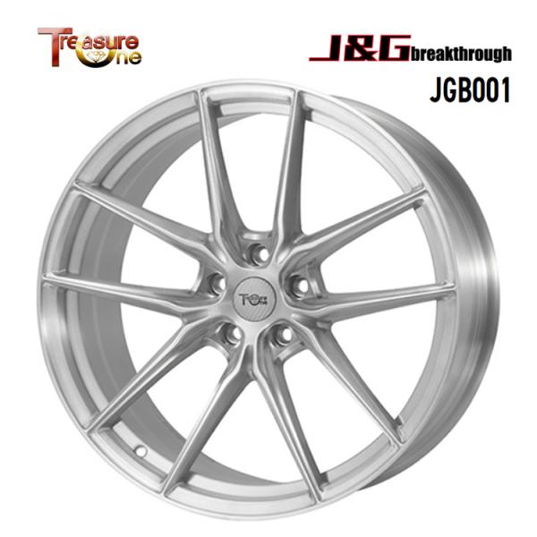 19インチ 5H112 9J 9J+35 5穴 ホイール 【1本単品 新品】 ブラッシュド J&amp;G breakthrough JGB001 送料