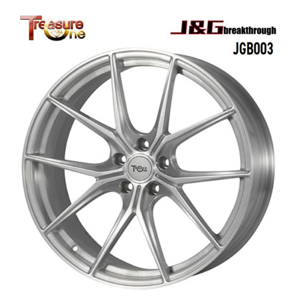 19インチ 5H112 9J 9J+35 5穴 ホイール 【1本単品 新品】 ブラッシュド J&amp;G breakthrough JGB003 送料