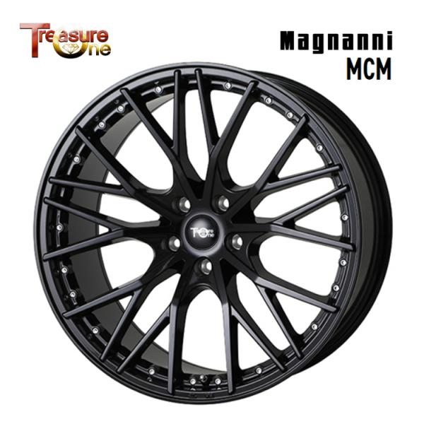 18インチ 5H112 7.5J 7.5J+35 5穴 ホイール 【1本単品 新品】 Black Magnanni MCM 送料無料 トレジャーワン