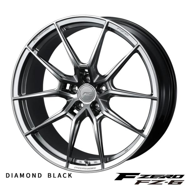 19インチ 5H112 8J 8J+45 5穴 ホイール 【1本単品 新品】 ダイヤモンドブラック (DB) FZERO FZ6 送料無料 ウェッズ
