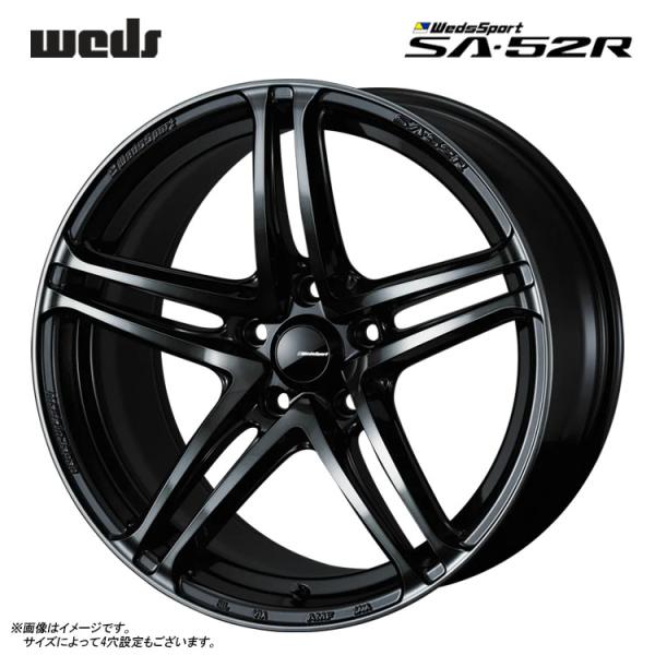 18インチ 5H114.3 8J 8J+42 5穴 ホイール 【1本単品 新品】 WBC(ウォースブラッククリアー） WedsSport SA-52R 送料無料