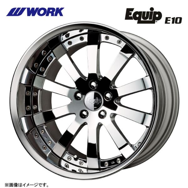 19インチ アルミホイール 5本スポーク クロームメッキ WORK 19インチ 5H114.3 10.5J 10.5J-28 5穴 ホイール 【1本単品 新品