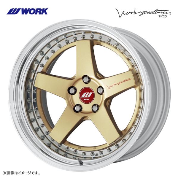ワークジスタンスw5s 114.3 9の35 1本のみ WORK 19インチ 5H114.3 9.5J 9.5J-1 5穴 ホイール 【2本セット 新品