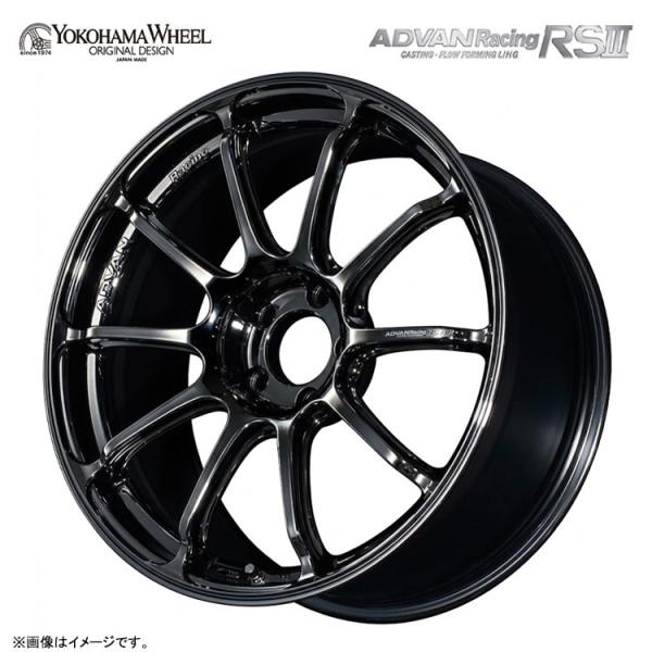 19インチ 5H112 8.5J 8.5J+45 5穴 ホイール 【1本単品 新品】 ブラッククローム（BSP） ADVAN Racing RS III for
