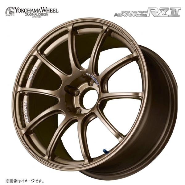17インチ 4H100 7.5J 7.5J+38 4穴 ホイール 【1本単品 新品】 レーシングブロンズ（RBZ） ADVAN Racing RZII 送料無料