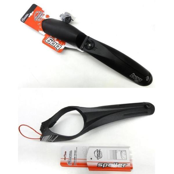 P7031 BOG＆P7030 SPOILERプラネットバイクは1996年アメリカウィスコンシン州マディソンで設立されたサイクルアクセサリー専門のメーカーです。  クイックレリースフロントフェンダーメーカー税込価格：2,090円 一度取り付...