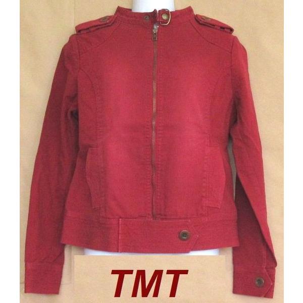 レディースデニムジャケット Tmt 正規品 ノーカラーライダースジャケット デニムブルゾン ジャンパー 赤 レディースxs Tmt W0991 Cyber Space Outlet 通販 Yahoo ショッピング