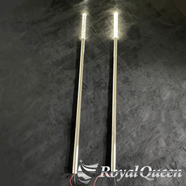 新品未使用 汎用 コーナーポール 水泡 アクリル&ステンレス LED 汎用 旗棒 コーナーポール 水泡 アクリル&ステンレス LED 昼白色☆ 25Φ