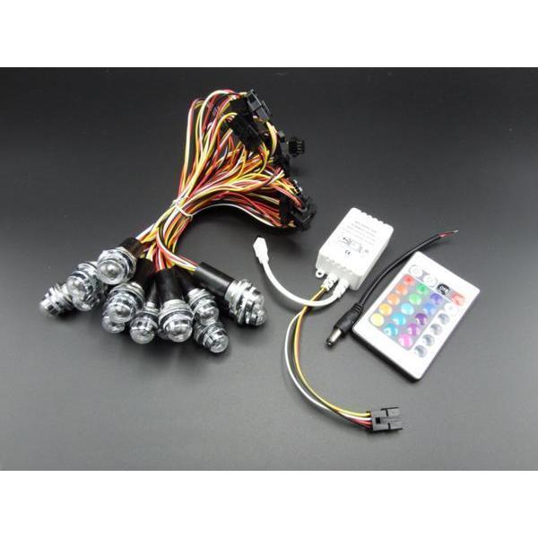 RGB16色発光LED☆パイロットランプ 14個セット RGBコントローラー