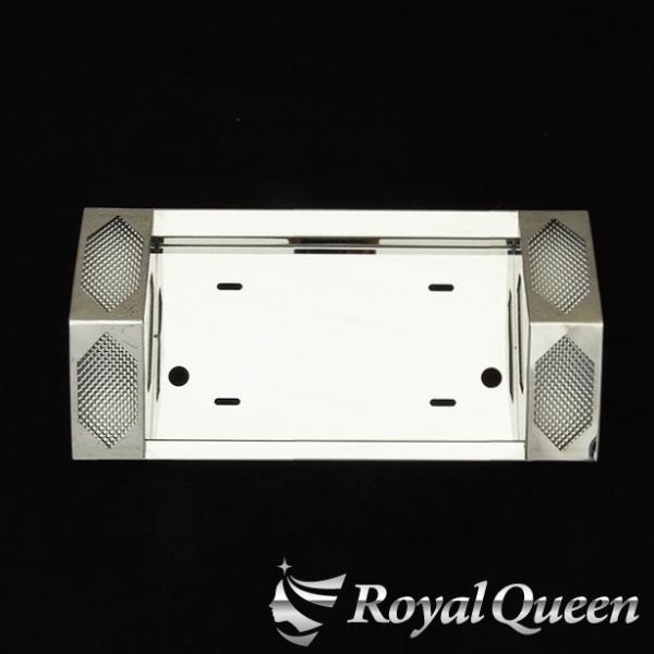 少し訳あり トンガリ ワイド ナンバーフレーム プラ板付き(※LEDユニット無し) 鏡面 中型車用 アウトレット【RQNC19】ナンバー枠 中型 デコトラ トラック