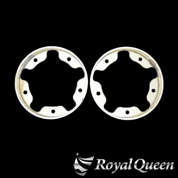 期間限定！10％オフセール♪ホイールステップ 鏡面 新ISO方式 10穴 22.5インチ 1セット2個【RQHS1】