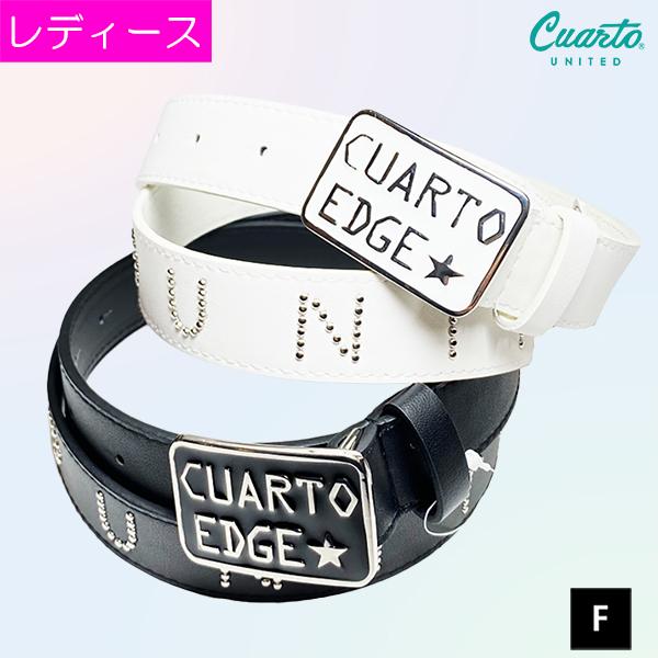 メタルバックル合皮ベルト スタッズロゴ レディース クアルトユナイテッド ゴルフウェア 20FW