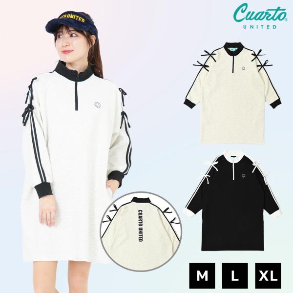 [Release date: November 10, 2025]袖のラインとリボンデザインが目を引く、スポーティ＆フェミニンなワンピース。落ち着いた配色で大人っぽさを演出しつつ、カジュアルな印象も兼ね備えています。胸元のロゴ刺繍と後ろのロ...