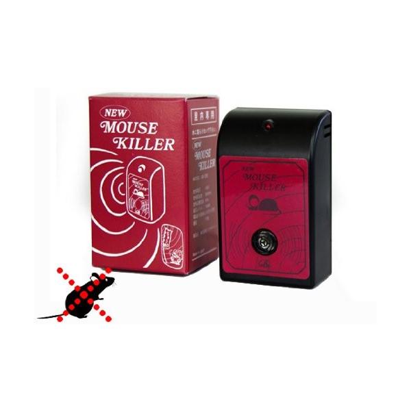 NEWマウスキラーは、日本で初めての2ウェイ方式を採用したネズミ駆除機です。ニューマウスキラーは、従来販売されている超音波方式及び電磁波による撃退方式を一体化させ、ネズミを強力に撃退できるよう設計された、ねずみ駆除器です。●●サイズ　35×...