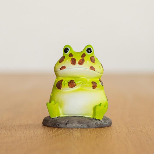 在庫限り カエルの置物 カエル 置物 ツノの親分 Copeau コポー 置き物