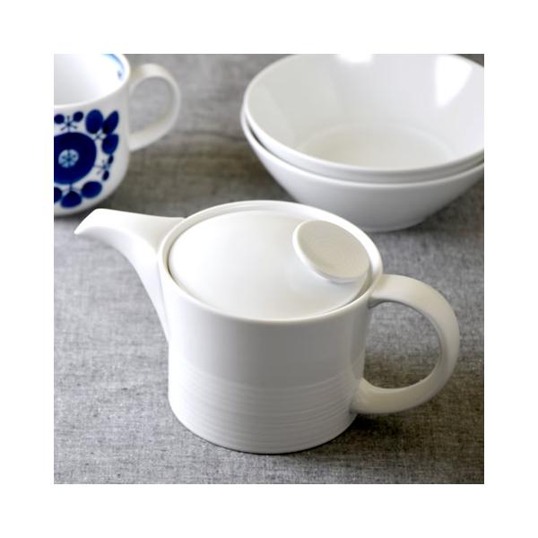 急須 おしゃれ 白山陶器 ポット 小 ミストホワイト MIST WHITE クッチーナ ティーポット おしゃれ かわいい 白 磁器 波佐見焼