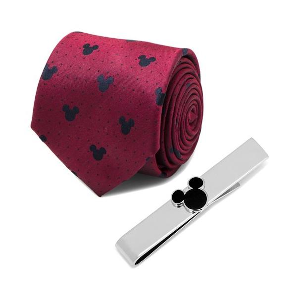 ディズニー ミッキー ネクタイ ネクタイピン セット レッド ピン