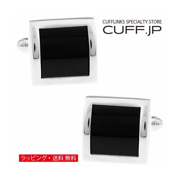 カフスボタン ブラック カービング カフス カフリンクス