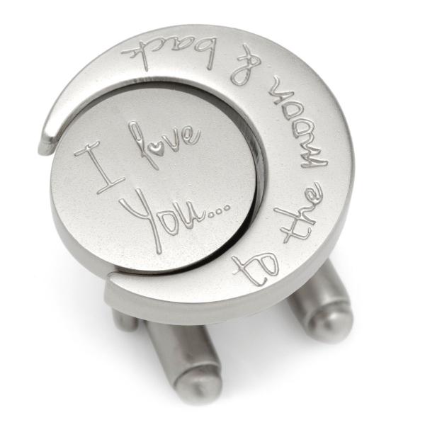カフス カフスボタン Love You to the Moon and Back 月と地球 カフリンクス Ox &amp; Bull Trading Co オックスアンドブル
