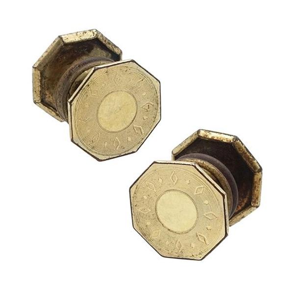 ゴールド　カフリンクス　ヴィンテージ アンティーク カフス スナップリンク ゴールド #936