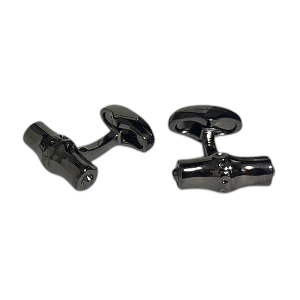 Babette Wasserman ブラックバンブーカフスボタン（カフリンクス