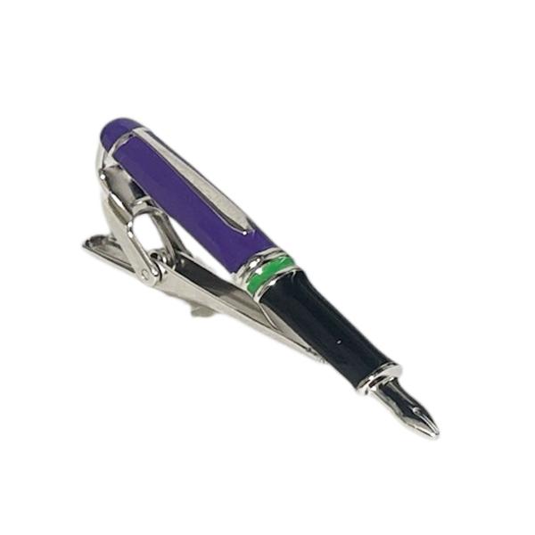 エヴァンゲリオン x SWANK 紫Ver 万年筆ネクタイピン : 鎌倉カフス工房