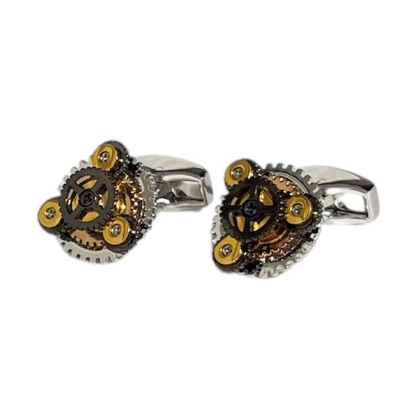 タテオシアン・シルバーギアRotondoカフス カフス タテオシアン・シルバーギアRotondoカフスボタン（カフリンクス