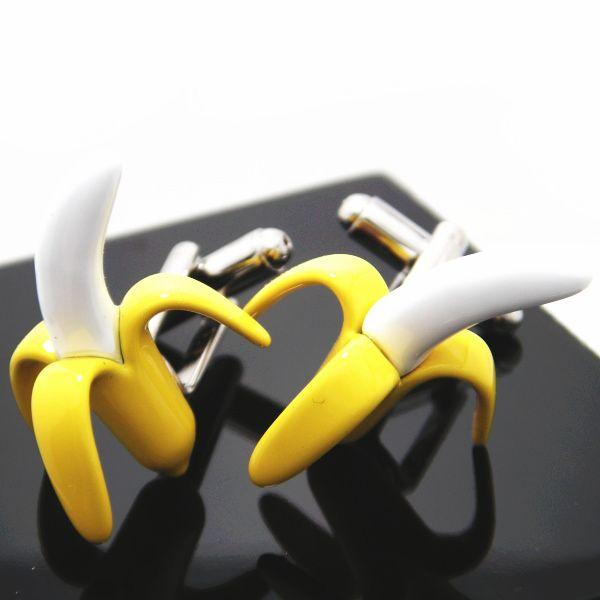 カフス カフスボタン まるごとフレッシュそんなバナナ?のバナナカフス カフスマニア ユニーク