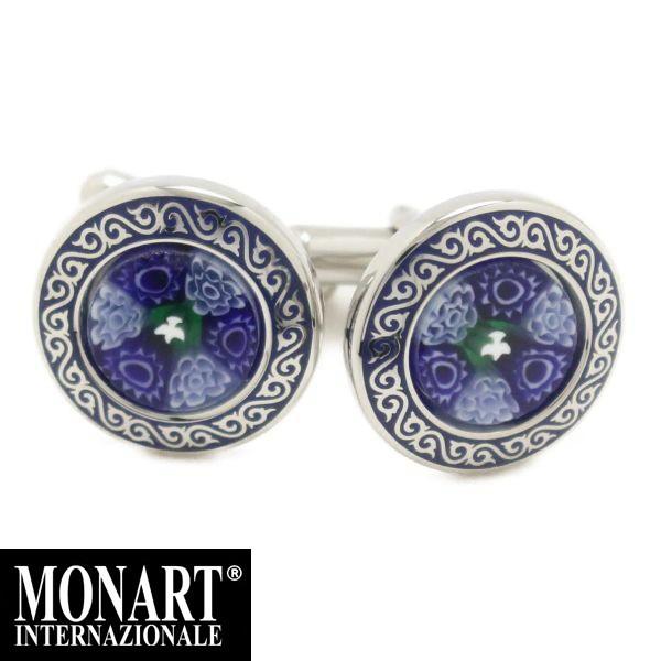 ５５ 以上節約 ベネチアンガラスのお花 カフス カフスマニア プレゼント ブランド メンズ ムッリーネ 小花 グリーン ブルー ベネチアンガラス Monart カフスボタン メンズアクセサリー Www Radio10 Sr