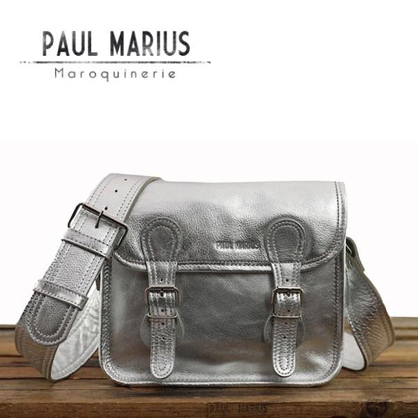SALE ベルトフラップ レザー ショルダーバッグ SAC-25S シルバー 