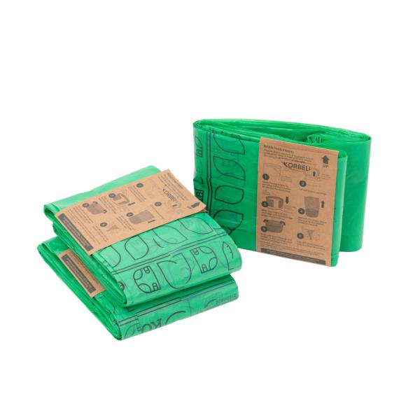 Korbellおむつポット専用の取替えロール。8mの取替えロールは、1ロールで新生児用おむつで約160個のおむつが処理できます。リサイクル素材を70%使用しており環境にやさしい製品です。※旧タイプのColor Korbellおむつポットでも...