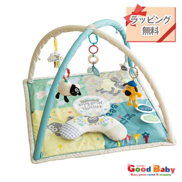 他サイト： 出産祝い  ひつじのショーン アクティビティプレイジム ラッピング無料！ 出産ギフト プレイジム プレイマット Shaun the Sheep 知育玩具  日本育児の商品画像
